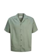 Jack & J S Jprccaaron Tencel Resort Shirt S/S Ln Grön