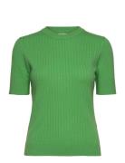 Objnoelle S/S Knit T-Shirt Noos Tops T-shirts & Tops Short-sleeved Gre...