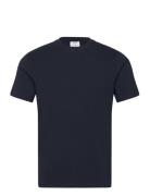 Stretch Cotton T-Shirt Tops T-shirts Short-sleeved Navy Mango