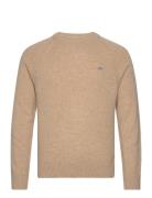 GANT Bicolored Raglan C-Neck Beige