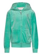 Juicy Couture Diamante Zip Through Hoodie Grön