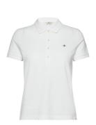 GANT Slim Sheild Cap Sleeve Pique Polo Vit