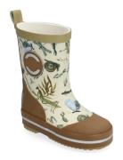 Printed Wellies Shoes Rubberboots High Rubberboots Beige Mikk-line