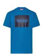 Short Sleeves Tee-Shirt Tops T-shirts Short-sleeved Blue Hugo Kids