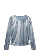 LMTD Nlfnirror Ls Crop Top Silver