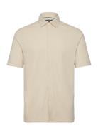 French Connection Ladder Texture Jersey Shirt Beige