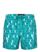 Lyle & Scott Pool Print Swimshort Blå