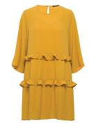 Ellora Kristelle Dress Bz Kort Klänning Yellow Bruuns Bazaar