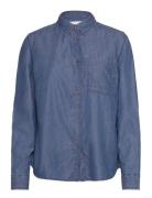 Jxcora Regular Chambray Shirt Noos Tops Shirts Long-sleeved Blue JJXX