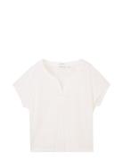 Tom Tailor T-Shirt With Pleats Vit