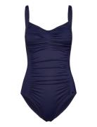 Panos Emporio Potenza Solid Swimsuit Recycled Marinblå