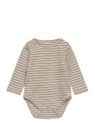 Huttelihut Body Ls Striped Rib Beige