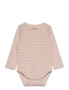 Huttelihut Body Ls Striped Rib Rosa