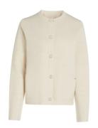 Tommy Hilfiger Co Jersey Stch Reversible Cardi Beige