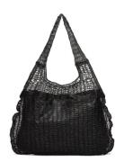 Mango Mesh Pattern Shopper Bag Svart