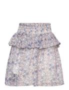 Skirt Lurex Dot Dresses & Skirts Skirts Short Skirts Blue Creamie