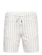 Mango Striped Cotton Bermuda Shorts Vit