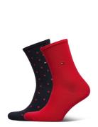 Tommy Hilfiger Th Women Sock Dot 2P Röd