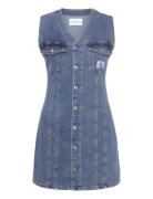 Calvin Klein Jeans Sleeveless Denim Dress Blå