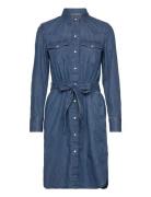 Lauren Ralph Lauren Belted Denim Shirtdress Blå