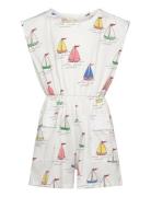 Mini Rodini Sailing Boats Aop Summersuit Vit