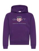 GANT Archive Shield Hoodie Lila