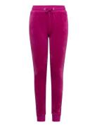 Diamante Velour Slim Joggers Sweatpants Mjukisbyxor Pink Juicy Couture