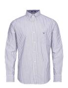 GANT Reg Oxford Stripe O.shield Shirt Blå