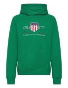 GANT Archive Shield Hoodie Grön