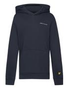 Lyle & Scott Script Embroidered Hoodie Marinblå