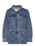 GANT Denim Field Jacket Blå