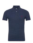 Polo Ralph Lauren Custom Slim Fit Mesh Polo Shirt Marinblå