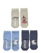 Lindex Socks 3 Pack Moomin Marinblå