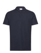 Mango 100% Cotton Pique Polo Shirt Marinblå