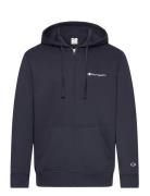 Champion Full Zip Hoodie Sweatshirt Marinblå