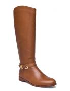 Lauren Ralph Lauren Brooke Burnished Leather Riding Boot Brun