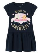 Name It Nmfmerina Peppa Ss Dress Cplg Marinblå