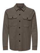 ONLY & SONS Onsnewkodyl Overshirt Sweat Noos Brun