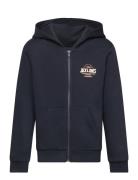 Jack & J S Jjelogo Swt Zip Hood 2Col 24/25 Noos Mni Marinblå