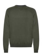 Mango Fine-Knit Cotton Sweater Khaki Green