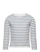 Mango Long-Sleeved Knitted T-Shirt Blå