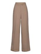 Mango Low-Waist Wideleg Trousers Brun