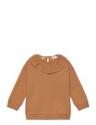 Mango Babydoll Neck Sweatshirt Brun