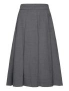 Mango Plank Midi-Skirt Grå