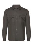 Mango Chest-Pocket Cotton Overshirt Brun