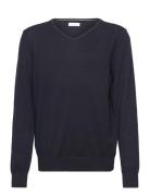 Mango V-Neck Sweater Marinblå