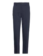 Mango Straight Suit Trousers Marinblå