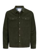 Jack & J S Jjeeddie Corduroy Overshirt Ls Sn Khaki Green