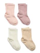 Lindex Sock 4P Rib Solid Multi/patterned