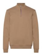 ONLY & SONS Onsconnor Reg 1/4 Zip Sweat Brun